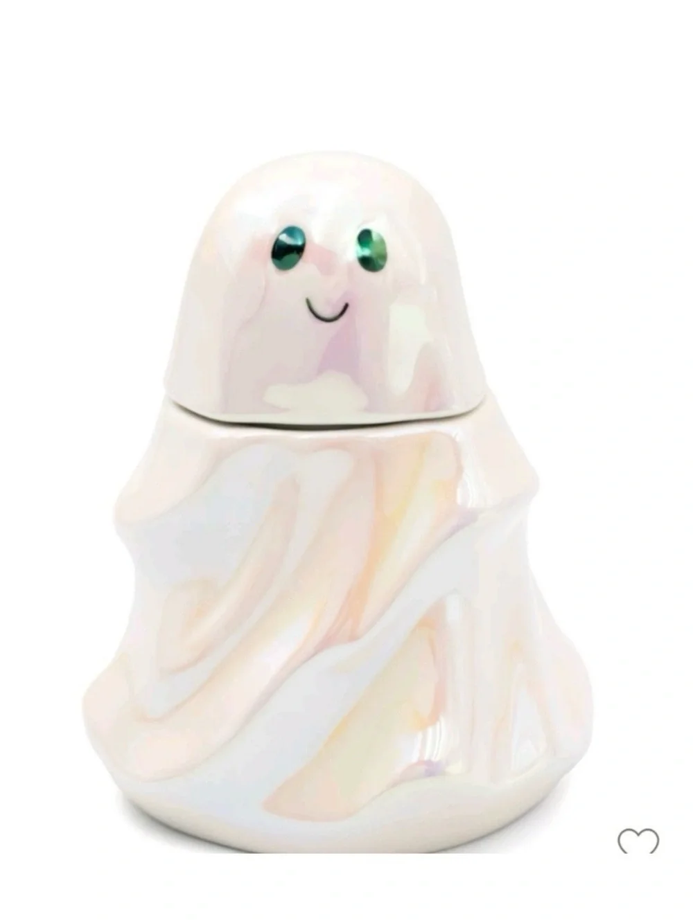 2024 Target Halloween Iridescent White Ghost Ceramic Jar